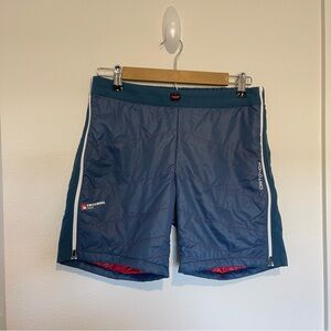 Ortovox Shorts Womens Small Blue Lavarella Swiss Wool Ski Snow Trail Insulated
